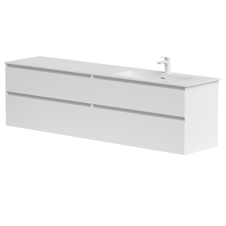 Dviejų spintelių komplektas "LOFT" su su dešininiu "Corian®" praustuvu