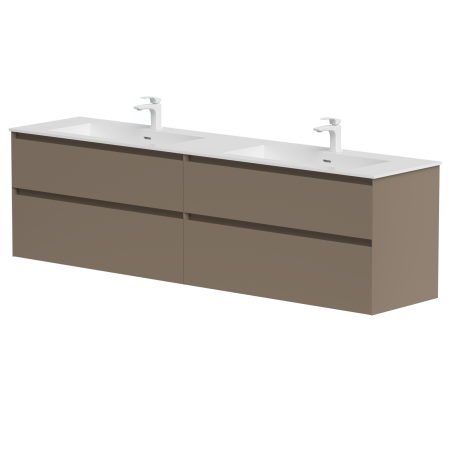 Dviejų spintelių komplektas "LOFT" su dvigubu "Corian®" praustuvu