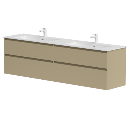 Dviejų spintelių komplektas "LOFT" su dvigubu "Corian®" praustuvu