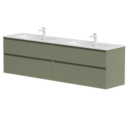 Dviejų spintelių komplektas "LOFT" su dvigubu "Corian®" praustuvu