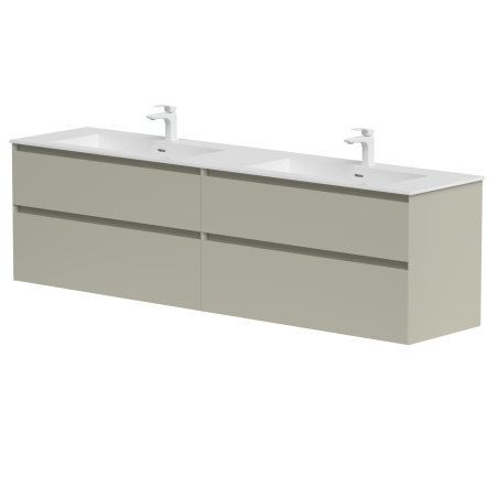 Dviejų spintelių komplektas "LOFT" su dvigubu "Corian®" praustuvu