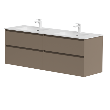 Dviejų spintelių komplektas "LOFT" su dvigubu "Corian®" praustuvu