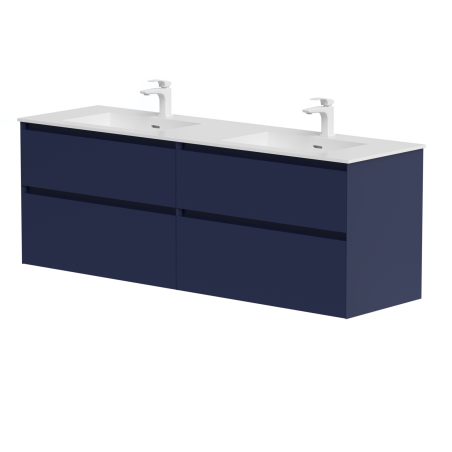 Dviejų spintelių komplektas "LOFT" su dvigubu "Corian®" praustuvu