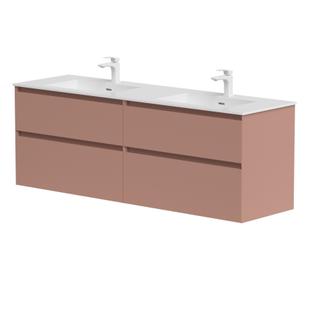 Dviejų spintelių komplektas "LOFT" su dvigubu "Corian®" praustuvu