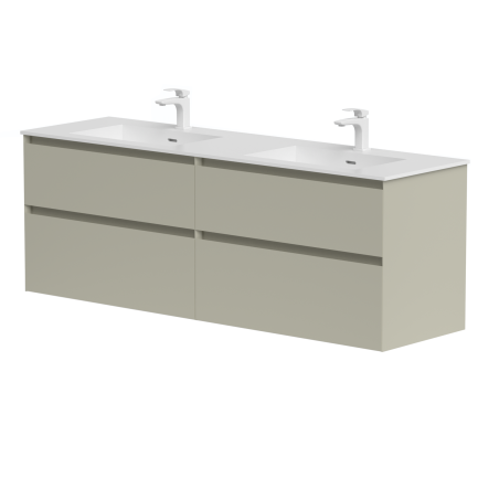 Dviejų spintelių komplektas "LOFT" su dvigubu "Corian®" praustuvu