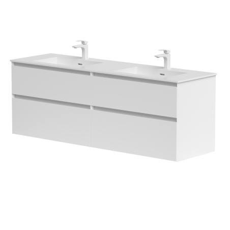 Dviejų spintelių komplektas "LOFT" su dvigubu "Corian®" praustuvu