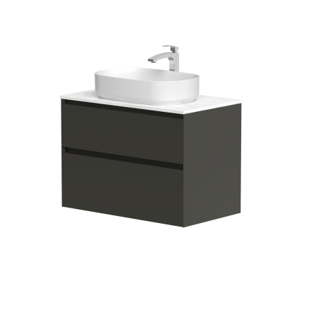 Spintelė "LOFT" su "Carrara" marmuro stalviršiu ir pastatomu "Vessel" praustuvu