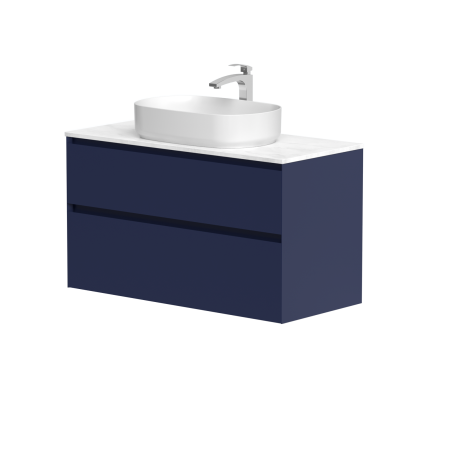 Spintelė "LOFT" su "Carrara" marmuro stalviršiu ir pastatomu "Vessel" praustuvu