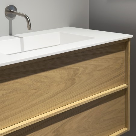 Dviejų spintelių komplektas "HOME" su dešininiu Corian®2 praustuvu