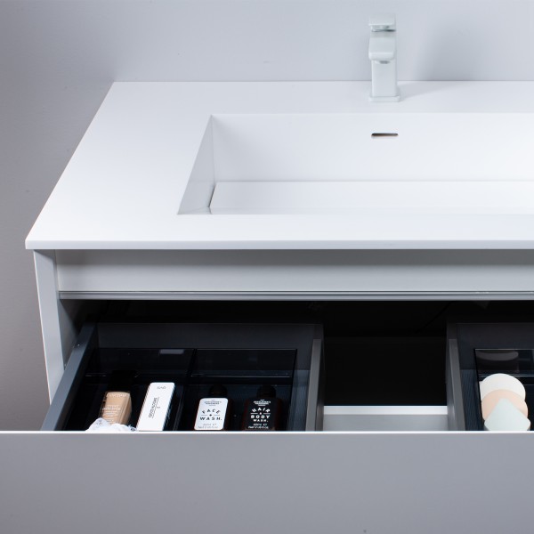 Two-cabinet set "LOFT" with left-hand "Corian®"...