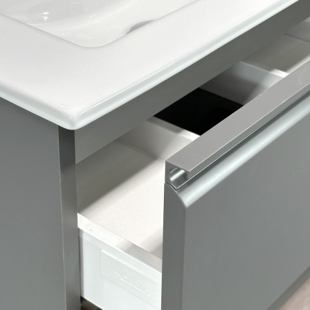 Spintelė "MATCH" su įleidžiamu keraminiu "PAULA" praustuvu