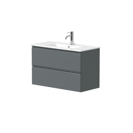 Spintelė "MATCH" su įleidžiamu keraminiu "LUARA" praustuvu