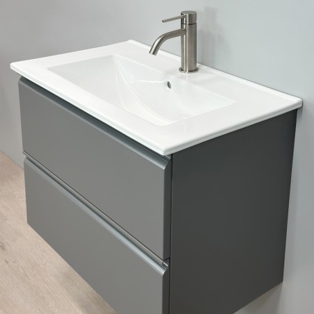 Spintelė "MATCH" su įleidžiamu keraminiu "LUARA" praustuvu
