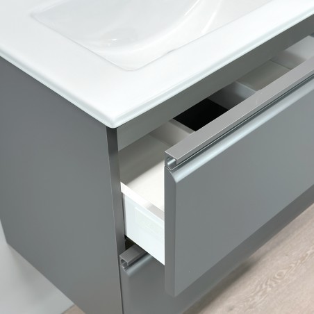 Spintelė "MATCH" su įleidžiamu keraminiu "LUARA" praustuvu
