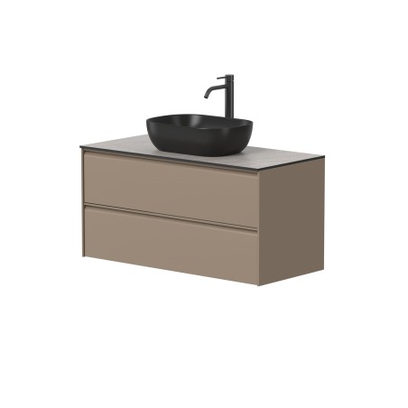 Spintelė "MOON" su "HPLCompact" stalviršiu ir pastatomu "OVALO" praustuvu