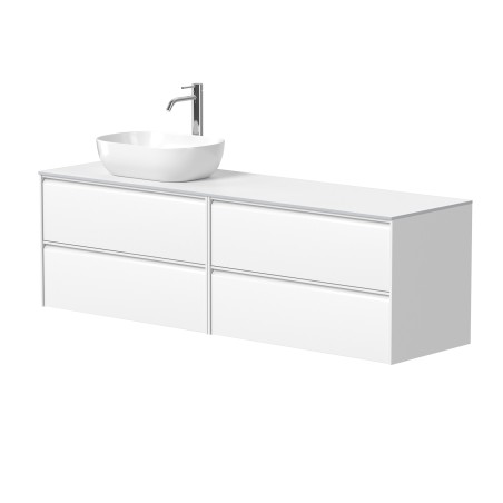 Dviejų spintelių "MOON" su "HPL Compact" stalviršiu ir pastatomu "OVALO" praustuvu