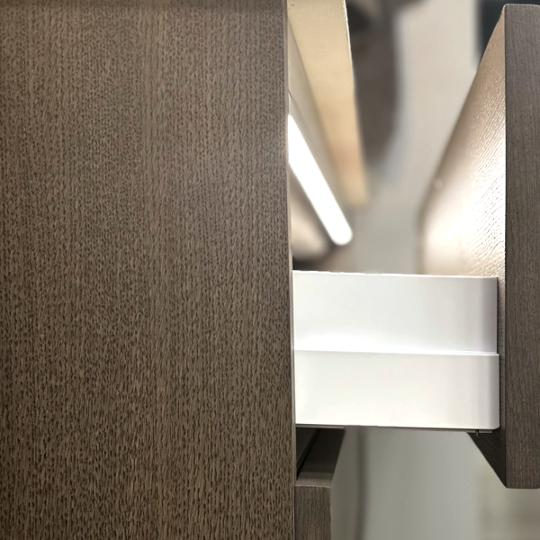 Dviejų spintelių "RUSTIC" su "INOX" spalvos...