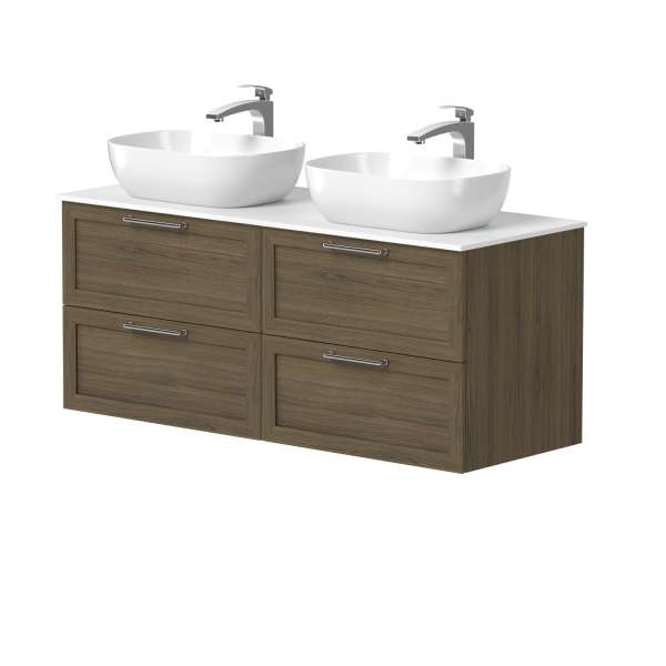 Dviejų spintelių "RUSTIC" su blizgaus nikelio...