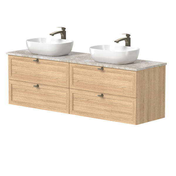 Dviejų spintelių "RUSTIC" su sendinto žalvario...