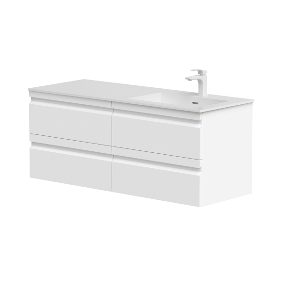 Two-cabinet "TERRA" with right-hand "Corian®" washbasin