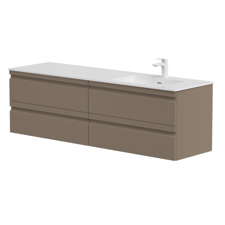 Dviejų spintelių "TERRA" su dešininiu "Corian®" praustuvu