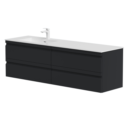 Dviejų spintelių "TERRA" komplektas su kairiniu "Corian®1" praustuvu