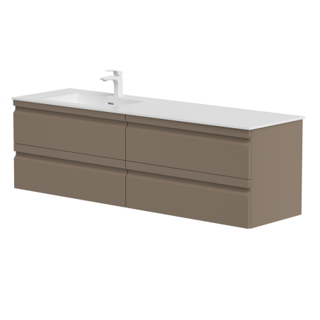 Dviejų spintelių "TERRA" komplektas su kairiniu "Corian®1" praustuvu