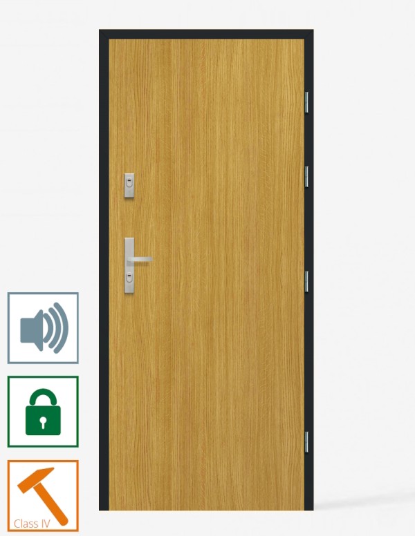 Internal entrance door "RC3 INVEST" | Metal frame