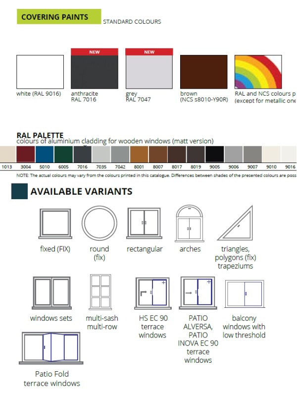 Mediniai langai “ENERGY CONCEPT 90“