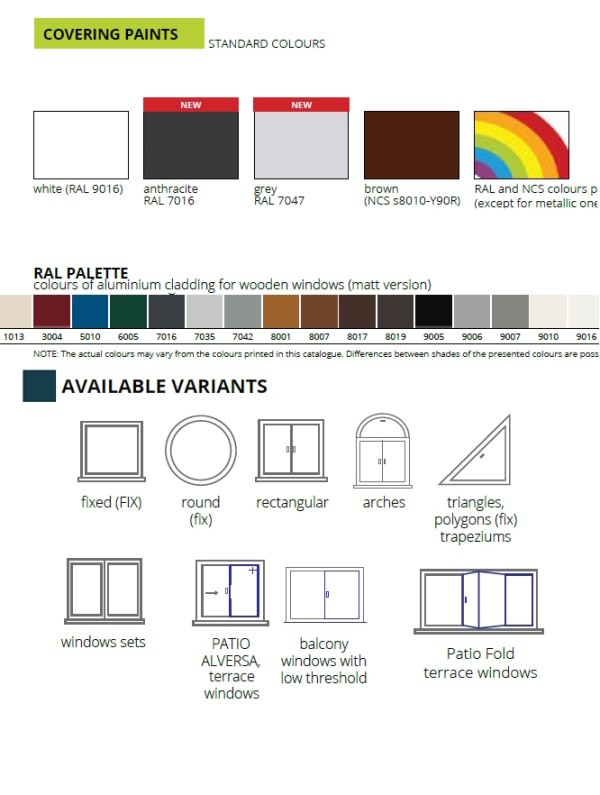 Wood-Aluminium windows TYPE C PLUS ALU-EFFECT