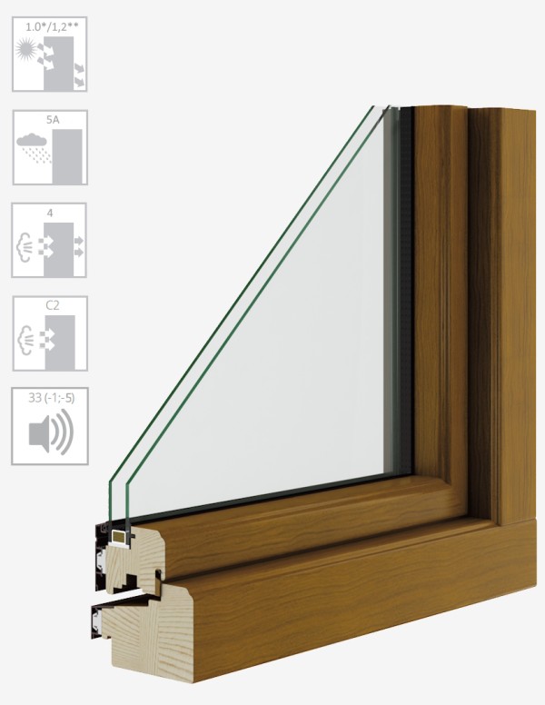 Wood-Aluminium windows DUAL NORD