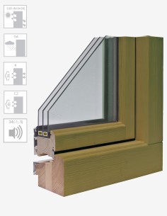 Mediniai-Aliuminiai langai “DUAL NORD 0,5“