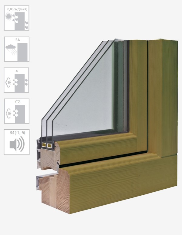Wood-Aluminium windows DUAL NORD 0,5