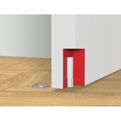 Invisible magnetic door stop "NUDA STOPPINO 2.0" Matt nickel