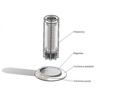 Invisible magnetic door stop "NUDA STOPPINO 2.0" Matt nickel 2