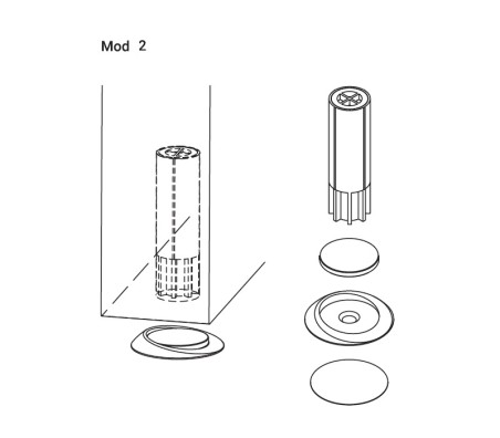 Nematoma magnetinė durų atrama "NUDA STOPPINO 2.0" Matinis nikelis