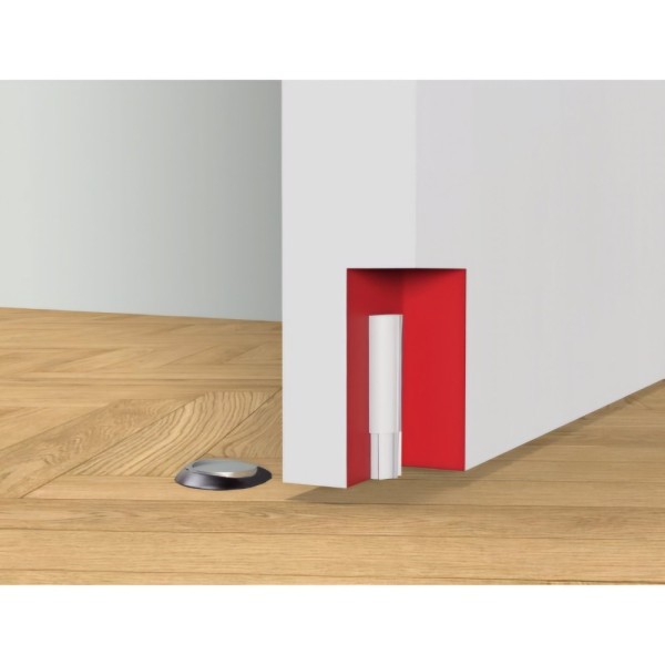 Invisible magnetic door stop "NUDA STOPPINO 2.0" Black