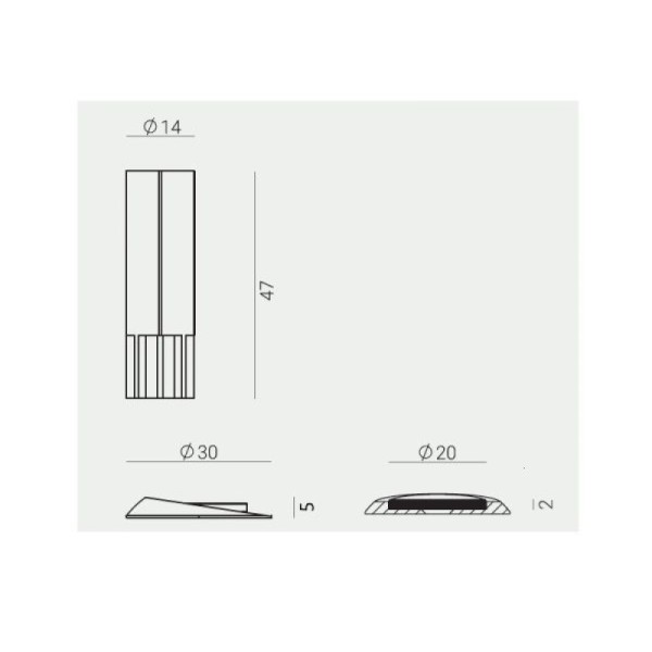 Invisible magnetic door stop "NUDA STOPPINO...