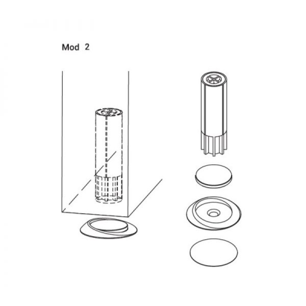 Invisible magnetic door stop "NUDA STOPPINO...