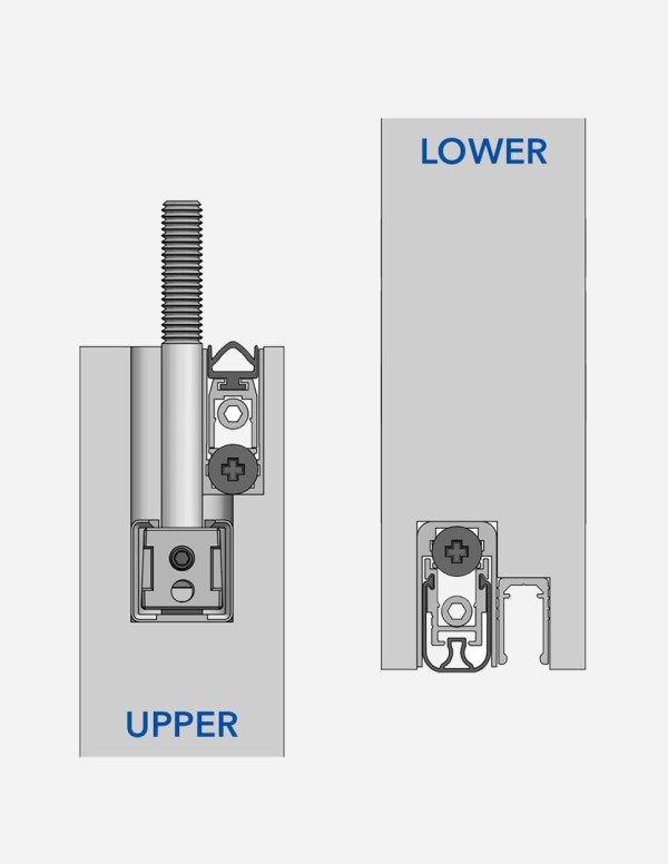 Kasetinės stumdomos dvigubos durys "INTER-AMBER...