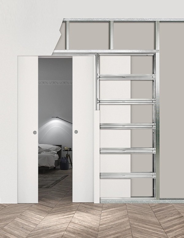 Pocket sliding double doors "HAPTIC 00" ECLISSE