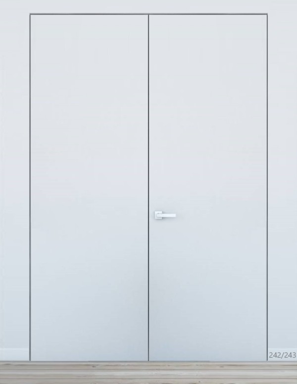 Concealed double door "HARMONY" 242/243 cm Primed