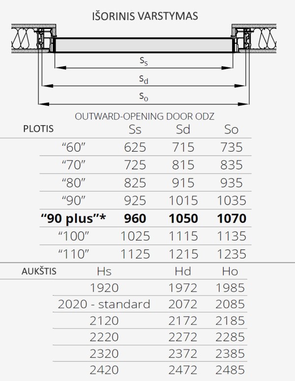 Concealed entrance door "HARMONY INVEST" Primed