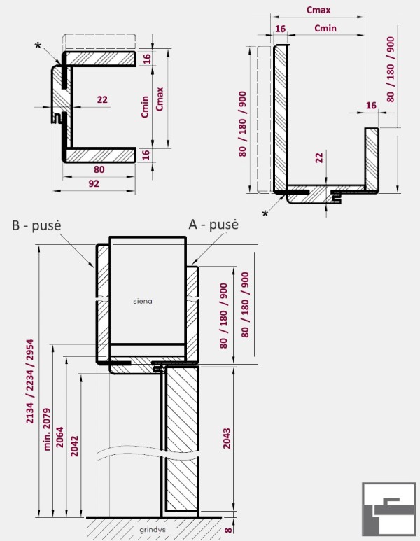 Interior doors "UNI 10" High architraves