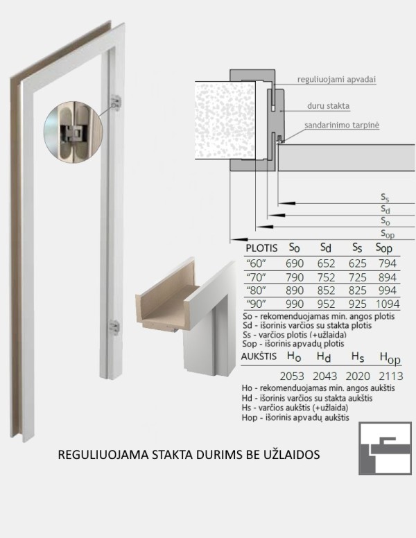 "ADORE V01" Internal doors. Non-rebated